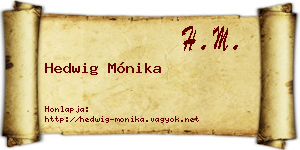 Hedwig Mónika névjegykártya